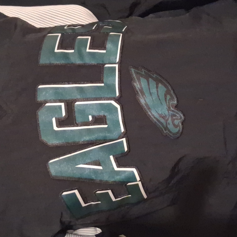 CHRISTMAS SALE NFL PHILADELPHIA EAGLES PULL OVER JACKET MENS SIZE LARGE - Picture 3 of 11